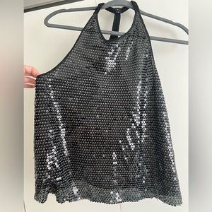 Sequin going out razorback top